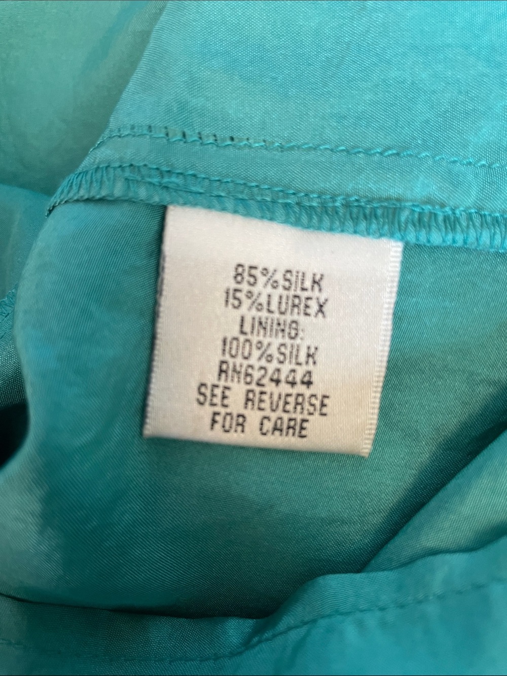 NWT Silk Nicole Miller Teal Strapless Maxi Dress Gold Foil Detail Size 6 - Picture 8 of 14